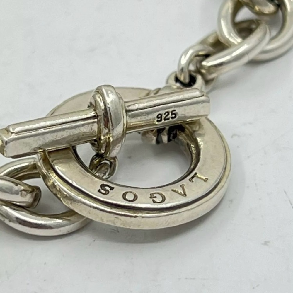 LAGOS Silver Toggle Clasp Bracelet with Heart Charm - Picture 11 of 11